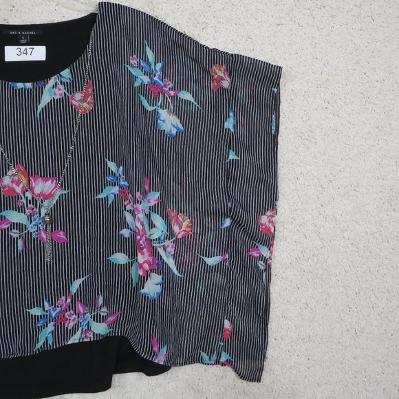 Zac & Rachel* Women's Sleeveless Crew Neck Blouse Size Small~ Multicolor - Picture 2 of 8